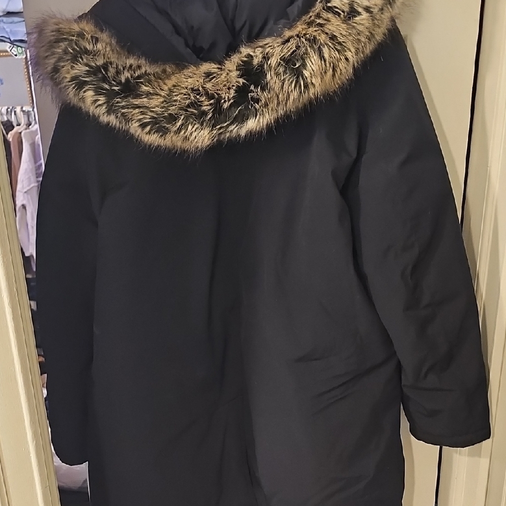 NWT Michael Kors Dark Navy Men's Heavy Navy Blue Hooded Bib Snorkel Parka Coat